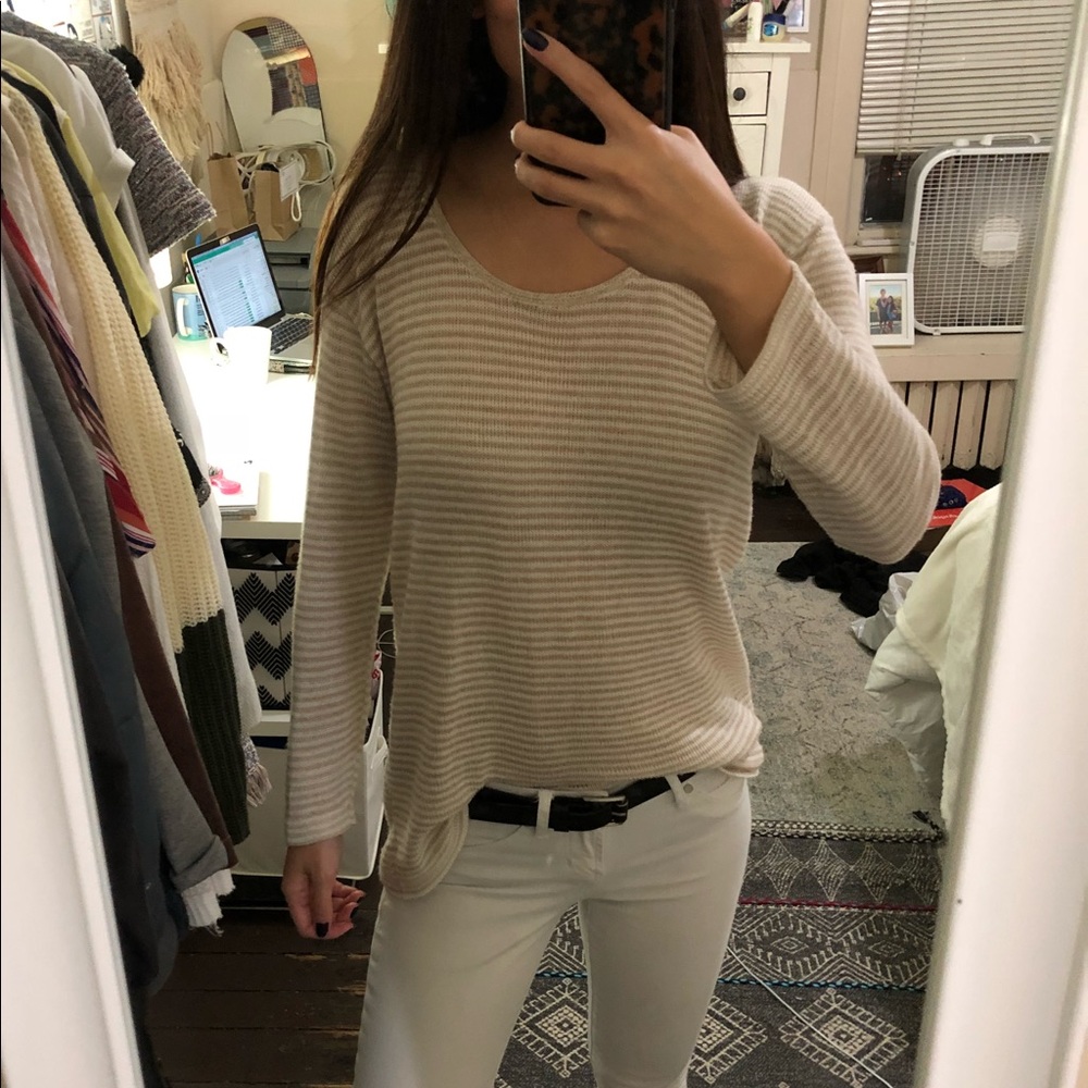 Nollie light striped cream sweater